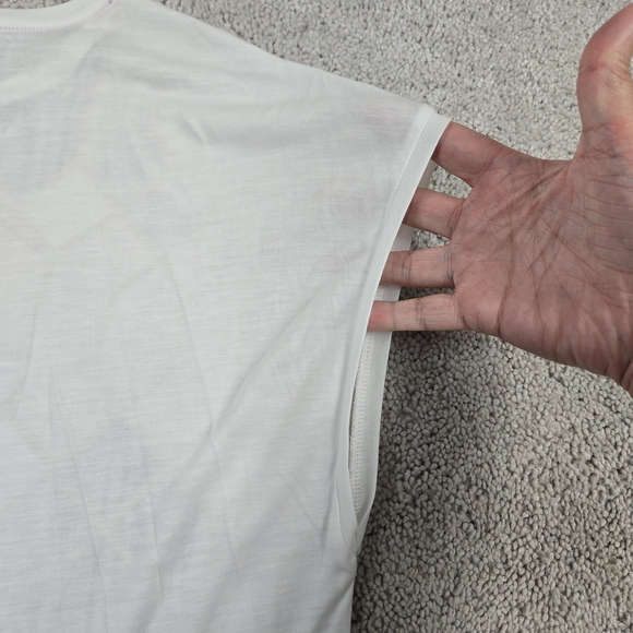 Ted Baker Sea of Clouds Blouse Sz 3 M Short Sleeve Shirt Casual Preppy Luxury - Picture 8 of 10